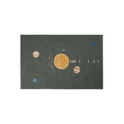 Lorena Canals Mom, I Want To Be An Astronaut Wall Hanger Solar System 3' 3" X 5' In Green