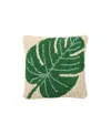 Lorena Canals Cushion Monstera In Natural/monstera Green