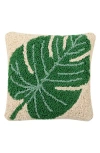 Lorena Canals Monstera Leaf Accent Pillow In Neutral