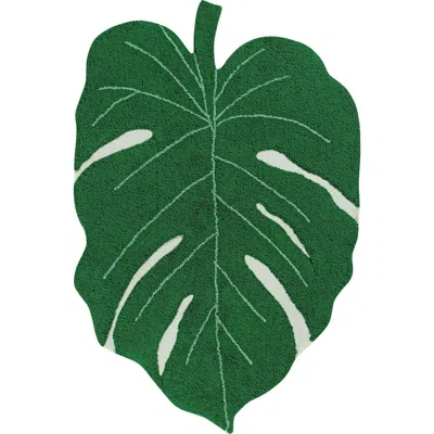 Lorena Canals Monstera Leaf Rug In Green