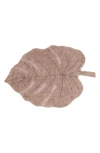 Lorena Canals Monstera Leaf Washable Area Rug In Brown