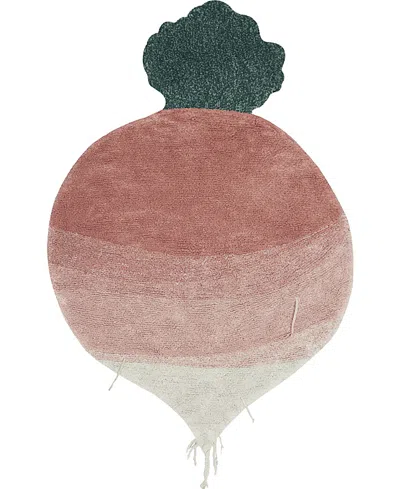 LORENA CANALS O C WASHABLE RAMONA THE RADISH NOVELTY AREA RUG, 3'3 X 4'11