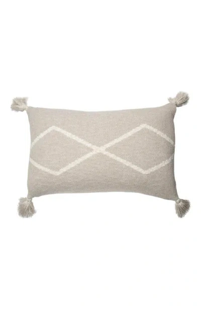 Lorena Canals Oasis Tassel Knit Accent Pillow In Gray