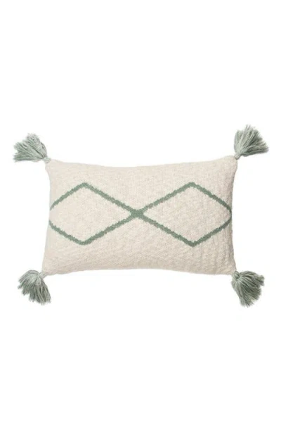 Lorena Canals Oasis Tassel Knit Accent Pillow In Green