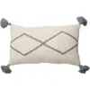 Lorena Canals Oasis Tassel Knit Accent Pillow In Gray