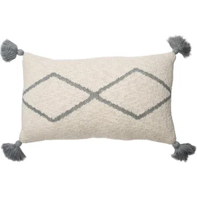 Lorena Canals Oasis Tassel Knit Accent Pillow In Gray