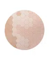 Lorena Canals Planet B Washable Round Honeycomb Round Area Rug, 4'7 X 4'7 In Pink