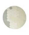 Lorena Canals Planet B Washable Round Honeycomb Round Area Rug, 4'7 X 4'7 In Teal