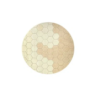 Lorena Canals Planet Bee Round Geometric Hand Woven Cotton Rug