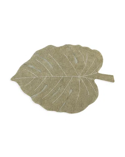 Lorena Canals Plants Monstera Novelty Washable Area Rug, 4' X 5'11 In Green