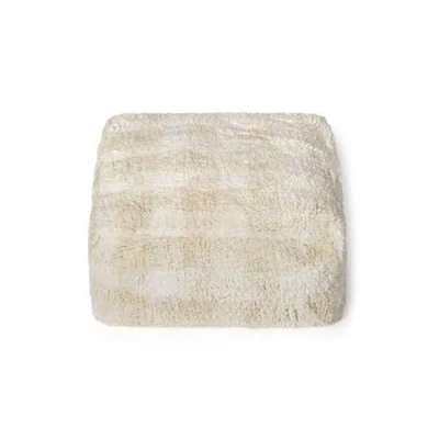 Lorena Canals Pouf Vichy In Ivory/natural