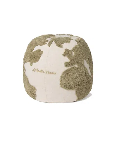Lorena Canals Pouf World Map Rugcycled In Brown