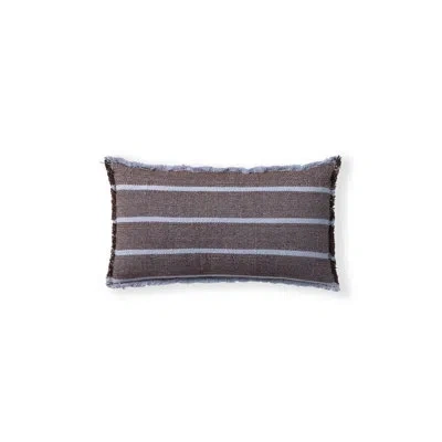 Lorena Canals Rectangular Cushion Lines Navy In Gray