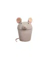 Lorena Canals Little Kid's Renata Rat Basket In Pearl Grey/rose/dark Grey