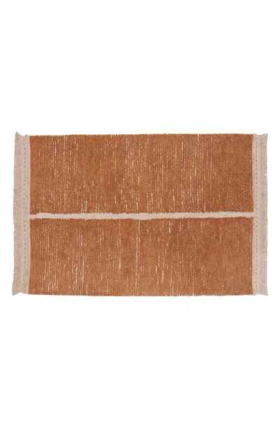 Lorena Canals Reversible Washable Recycled Cotton Blend Rug In Brown