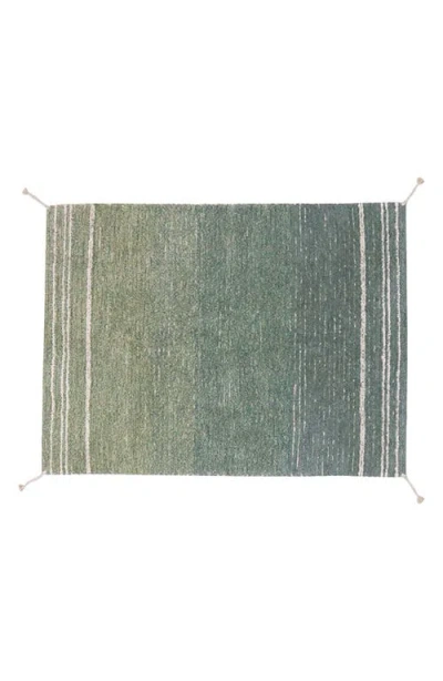Lorena Canals Reversible Washable Recycled Cotton Blend Rug In Green