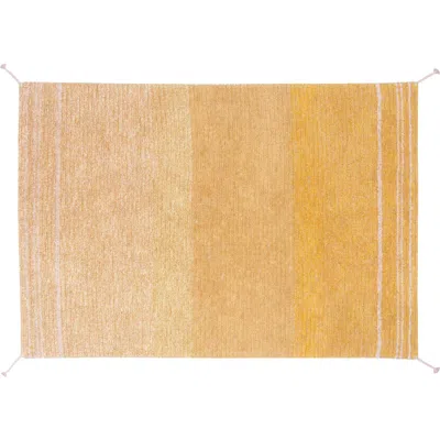 Lorena Canals Reversible Washable Recycled Cotton Blend Rug In Yellow