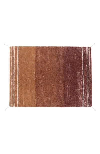 Lorena Canals Reversible Washable Recycled Cotton Blend Rug In Brown