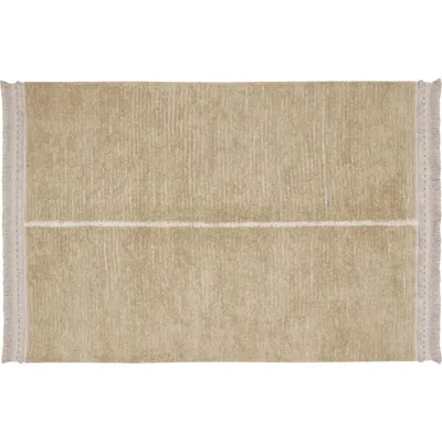 Lorena Canals Reversible Washable Rug Duetto Sage In Olive Natural/sage