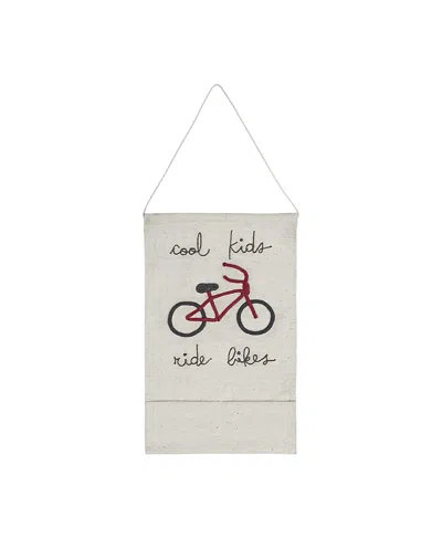 Lorena Canals Ride Bikes Wall Hanger In Natural/dark Grey/dark Red