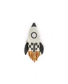 Lorena Canals Rocket Cushion In Natural/charcoal/sky Blue Mel