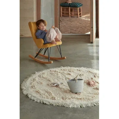 Lorena Canals Sea Wonders Round Hand Woven Cotton Rug In Neutral