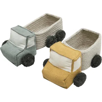 Lorena Canals Set Of Mini Baskets Truck In Multi