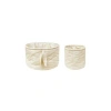 Lorena Canals Set Of Two Quilted Baskets In Multi
