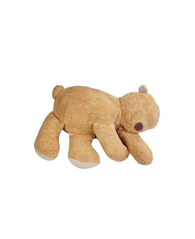 Lorena Canals Sleepy Bear Pouf - 1' X 3' 8 X 2' 4 In Light Honey/soil Brown/natural