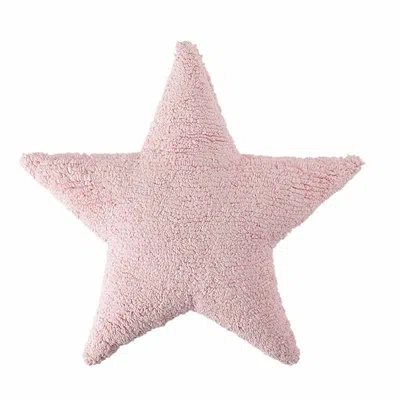 Lorena Canals Stars Cotton Blend Reversible Throw Pillow In Pink