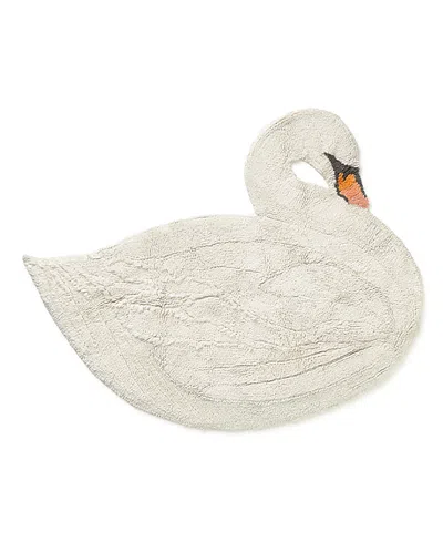 Lorena Canals Swan Lake Washable Swan Rug 3'11x3'3 Area Rug In White
