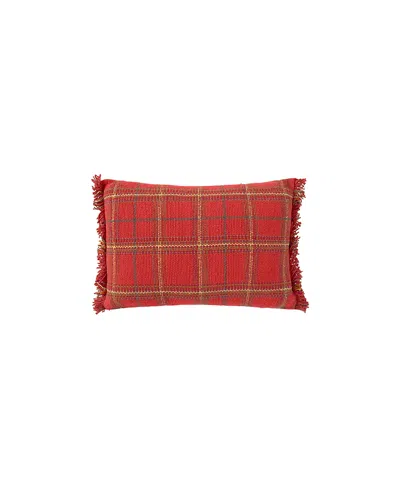 Lorena Canals Tartan Cushion In Red