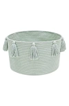 Lorena Canals Kids'  Tassel Basket In Green