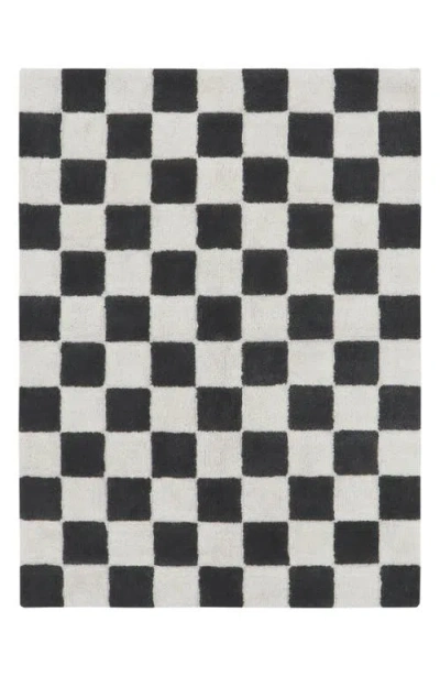Lorena Canals Tiles Washable Cotton Blend Rug In Black