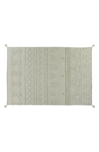 Lorena Canals Tribu Washable Cotton Blend Rug In Green
