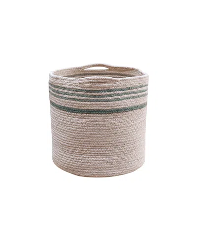 Lorena Canals Twin Basket In Natural/vintage Blue
