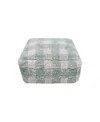 Lorena Canals Vichy Pouf In Natural/blue Sage