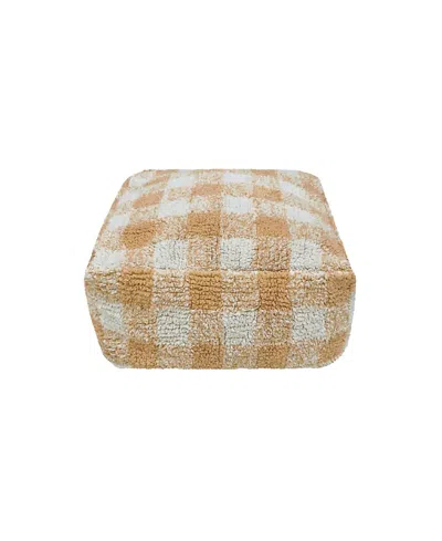 Lorena Canals Vichy Pouf In Natural/light Honey