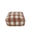 Lorena Canals Vichy Pouf In Natural/toffee