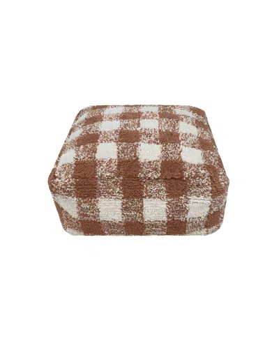 Lorena Canals Vichy Pouf In Natural/toffee