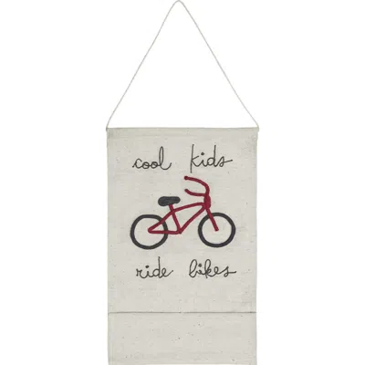 Lorena Canals Wall Pocket Hanger Cool Kids Ride Bikes In White