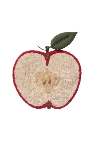 Lorena Canals Washable Rug Apple In Red/natural/matcha