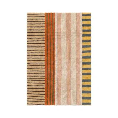 Lorena Canals Washable Rug Color On Clay In Orange/rose/natural
