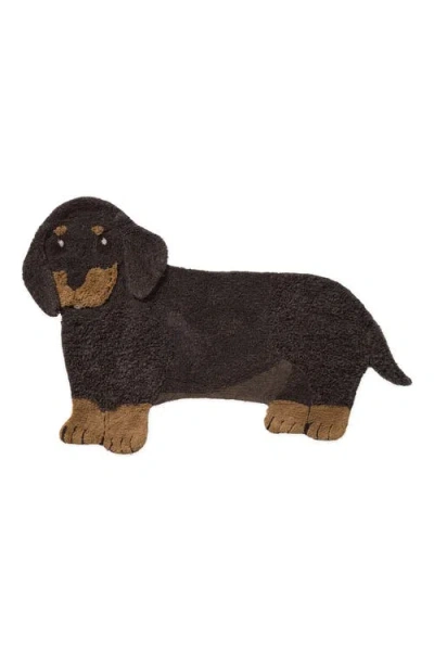 Lorena Canals Washable Rug Jack The Dog In Dk Grey/ochre/rose