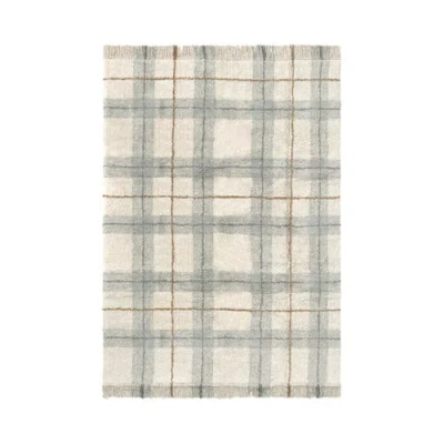 Lorena Canals Washable Rug Tartan In Gray