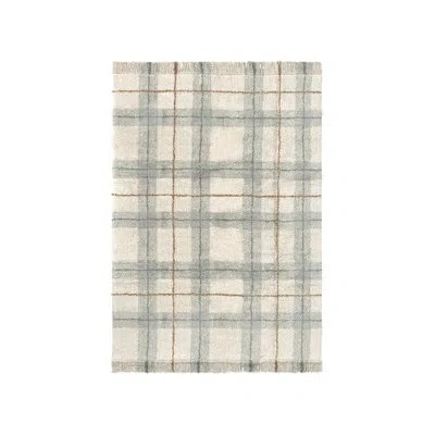 Lorena Canals Washable Rug Tartan In Gray