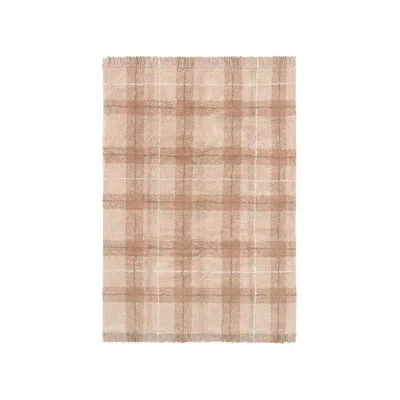 Lorena Canals Washable Rug Tartan In Pink