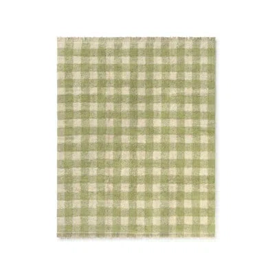 Lorena Canals Washable Rug Vichy In Matcha