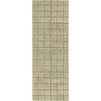 Lorena Canals Woolable Rug Runner Mosaic In Green