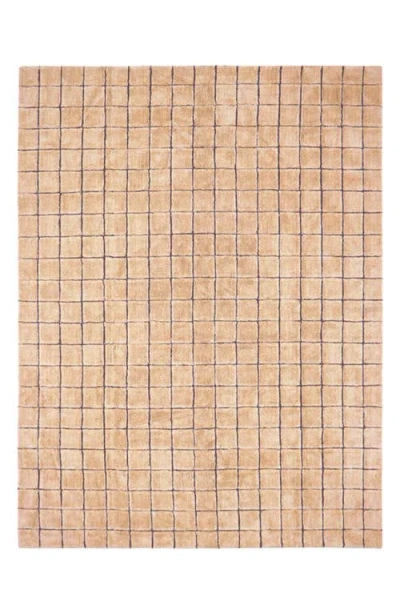 Lorena Canals Woolablemosaic Washable Wool Rug In Brown